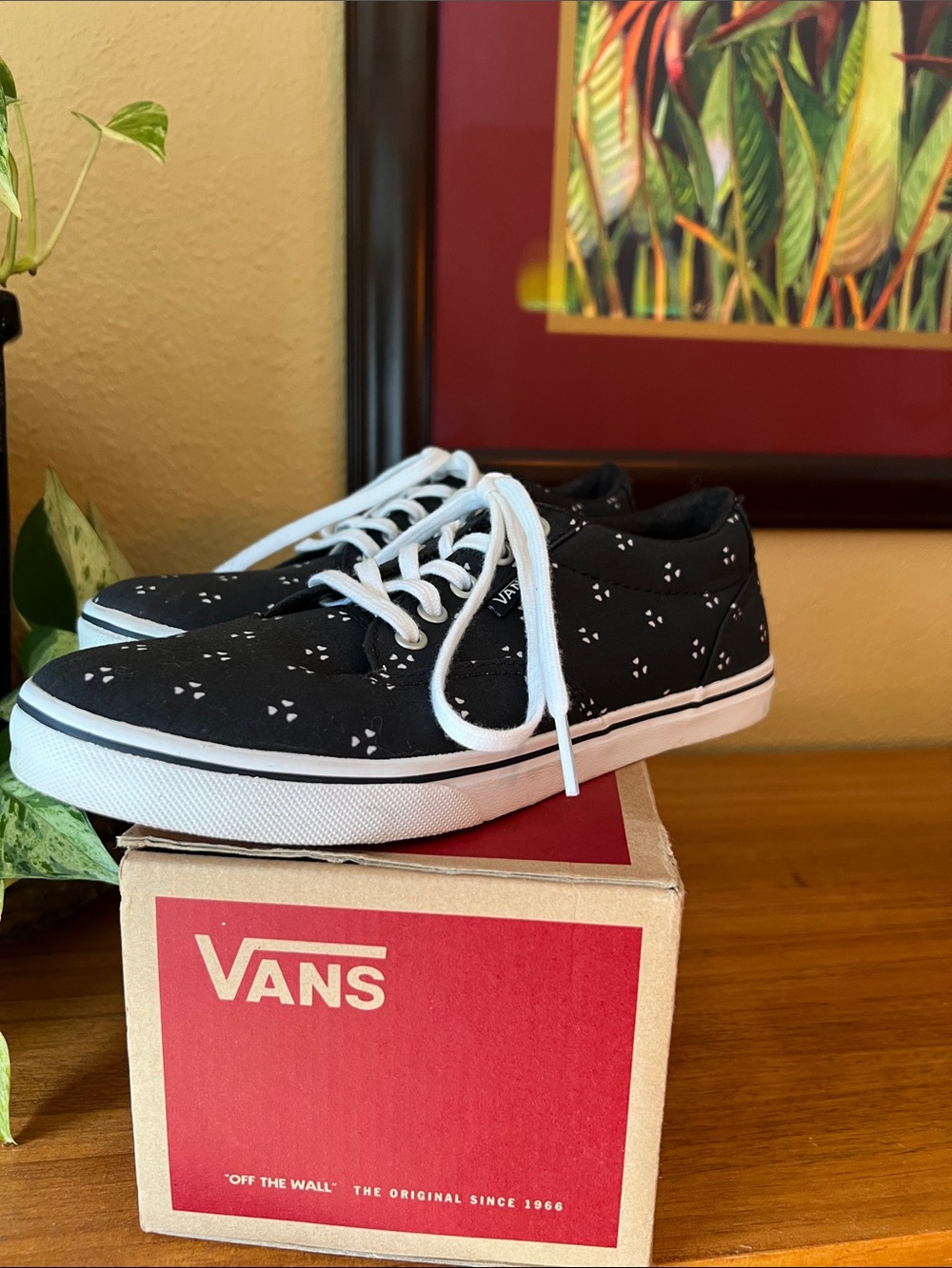 Vans Winston Off the Wall Low Top Polka Indigo Shoes Women’s 6.5 NEW in box
